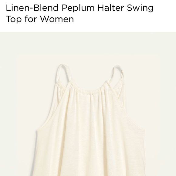 White/cream Linen Old Navy Tank Top NWT - Picture 1 of 5